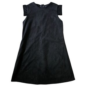 SUSANNE LIVELY DESIGNS Faux Suede Knit A-Line Dress Black Size 10 Girls
